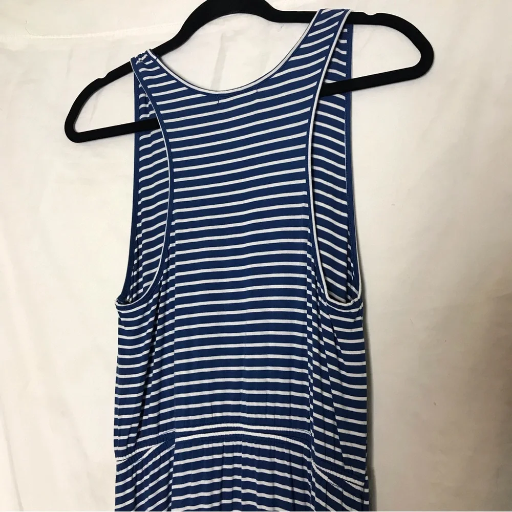 J. Crew Striped Waist Tie Maxi Dress Womens Size S Beach Preppy Coastal Nautical